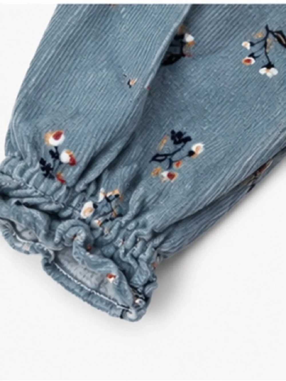 cupcakes & cashmere Blue Floral Corduroy Girls Dress
